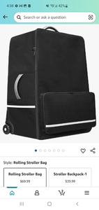 lot 30308 image: Stroller Travel Bag for UPPAbaby Vista, Vista V2, Cruz V2 Durable Foldable Gate Check Storage