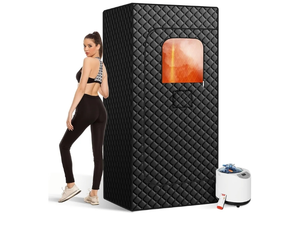 lot 30309 image: Portable Sauna Box for Home, Personal SPA Steam Sauna with 5 Min Fast Heating &15 Levels Heat, Warm Sauna Tent with 3L1200W Steamer