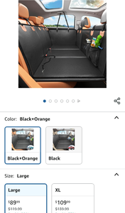 lot 30314 image: Back Seat Extender for Dogs, Waterproof Dog Car Seat Cover for Back Seat with Hard Bottom, 2025 Upgraded Material