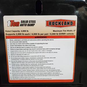 lot 30318 image: Solid Steel Car Ramp Set, 9 wide, Heavy Duty Auto Truck Ramps for Oil Change and Car Repair, Ideal for Easy Home Garage Maintenance (Pack of 2)