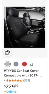 lot 30320 image: Car Seat Cover Compatible with 2017-2022 CRV Seat Cover Protector PU Leather Waterproof Protector Replacement for 2017-2022 CRV Accessories