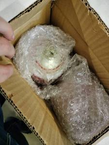 lot 8015 image: MUMTOP Christmas Ornaments, Glass Globe Christmas Ball Ornaments Hanging Hand-Crafted Glass Holiday Red Knitted Sweater Ball Ornament for Christmas Tree Decorations, Set of 2