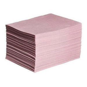 lot 8064 image: Pig Absorbent Pad ChemHazmat Pink PK200 MAT302 - Retail $169.85