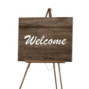 lot 8100 image: Falling in Art 65 A-Frame Tripod Easel Stand, Wooden Display Easel with Adjustable Canvas Holder, Floor Easel for Wedding Signs, Posters, Paintings, Artwork(Brown)