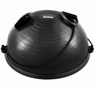 lot 8097 image: ZELUS Balance Ball Trainer with Resistance Bands and Foot Pump, Inflatable Yoga Ball for Home Gym Workouts, 23 Inch Exercise Half Ball for Balance Training Core Strength Fitness More, 330lb Cap