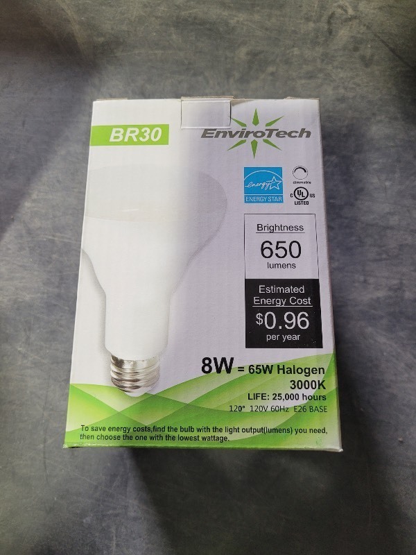 lot 8523026 image: Envirotech ENV-BR30-8W-3K-G5 Light Bulbs 6 Pack