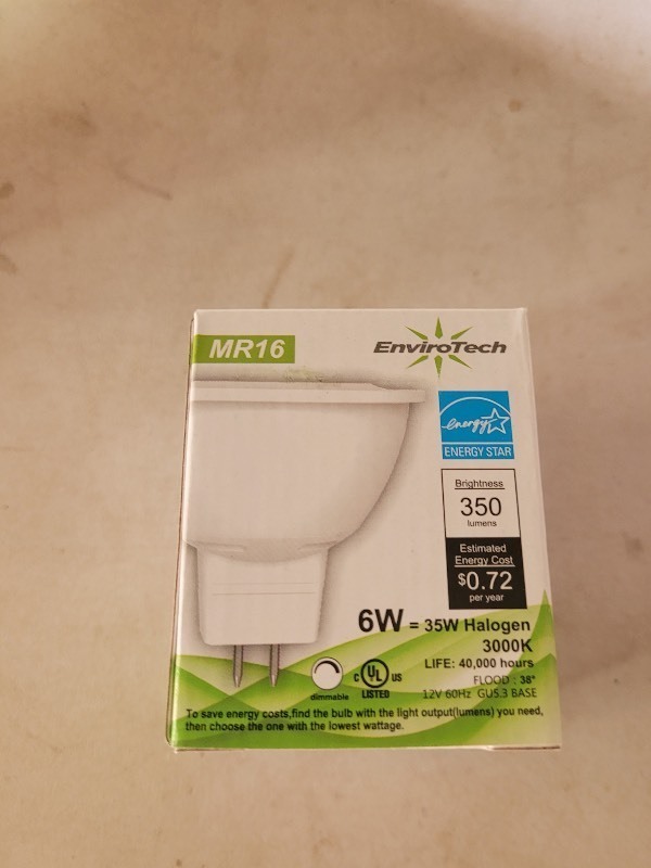 lot 8523144 image: Envirotech ENV-LED-MR16-Gu5.3-6-G3-30 Light Bulbs 2 - 24 Packs