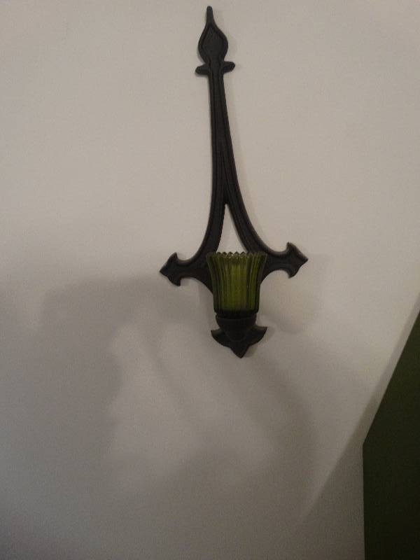 lot 5318 image: Matching pair of wall candle holders.