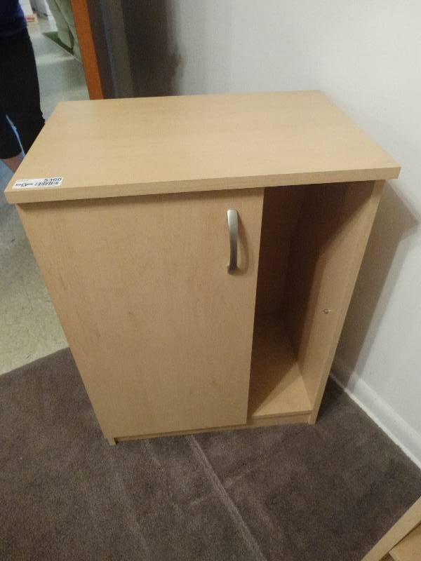 lot 5360 image: Wood cabinet with door.