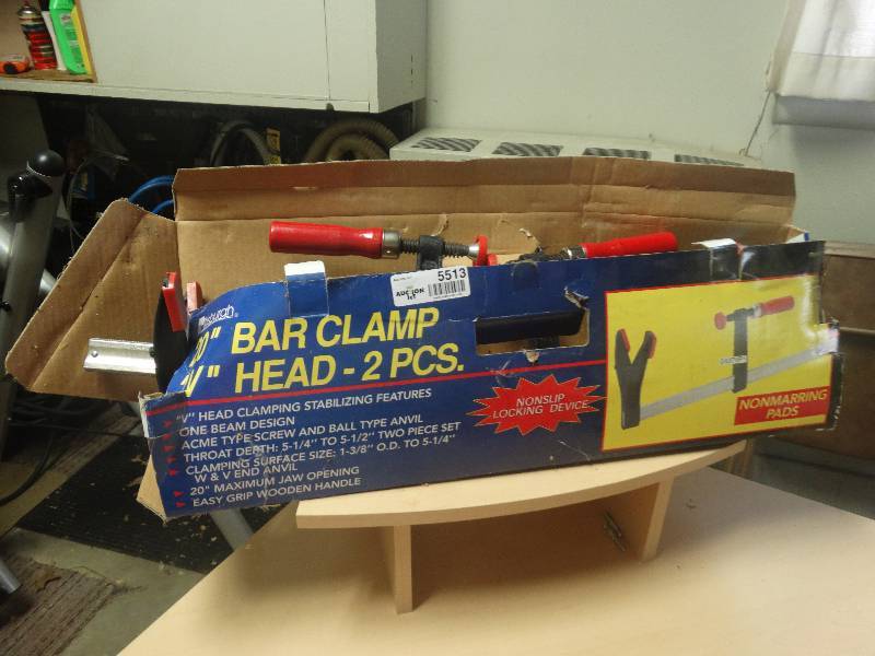 lot 5513 image: 20 bar clamp V head- 2 piece.