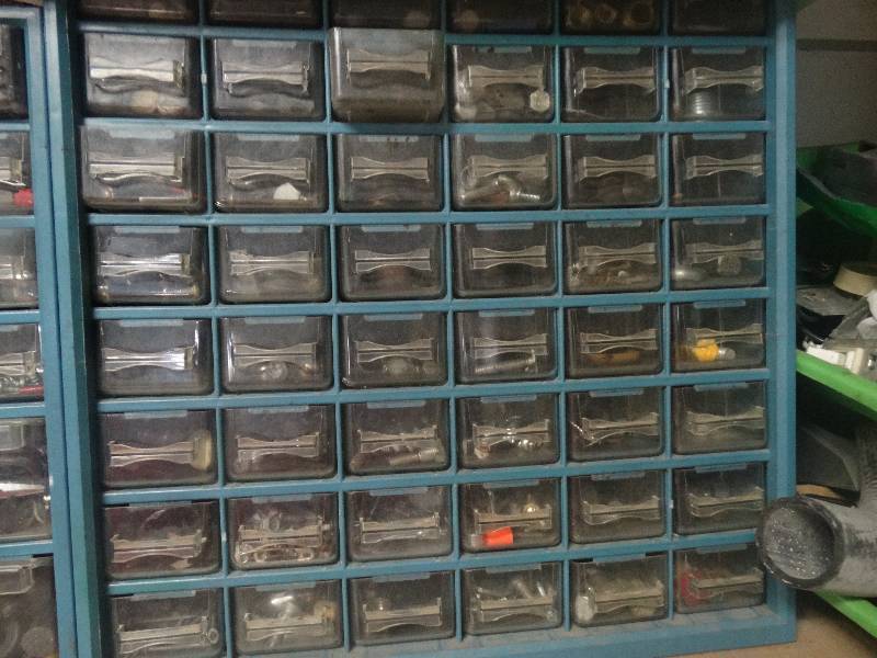 lot 5522 image: 48 drawer screw holder full.