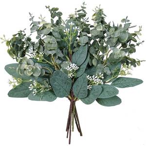 lot 40819 image: Mixed Eucalyptus Leaves Stems Bulk Artificial Eucalyptus Leaves Sprays Faux Oval Eucalyptus Leaves with White Seeds Stems for Floral Wreath Garland Bouquets Arrangement Wedding Greenery Decoration�