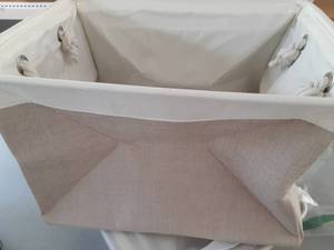 lot 40825 image: Two Pack Storage Bins Cloth 11 Tall