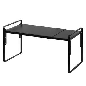 lot 40832 image: Nxconsu Cabinet Shelf Expandable Height Adjustable Organizer Riser for Kitchen Cabinet Pantry Cupboard Under Sink Countertop Organization Storage Space Saver Stackable Heavy Duty Metal Black
