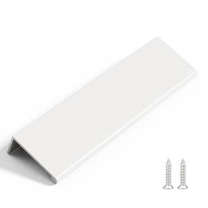 lot 40838 image: Rergy 10 Pack White Finger Pulls, White Edge Pulls - 5in Cabinet Pulls