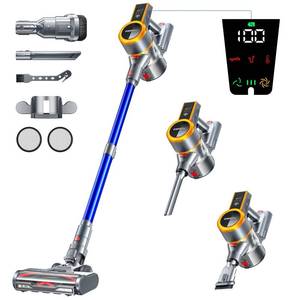 lot 40861 image: Cordless Vacuum Cleaner, 550W45KPA 60Mins Runtime Vacuum Cleaners for Home with LED Display,Self-Standing Anti-Tangle Stick Vacuum Cleaner,1.5L Dust Cup Vacuum for Pet Hair, Carpet, Hard Floors - Retail $127.9