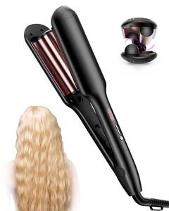 lot 40876 image: ANWA Double Barrel Hair Waver Crimper Tool, 1 Inch (25mm) Wavy Hair Crimper Iron for Women Beach Waves, Ceramic Deep Beach Wave Curling Iron