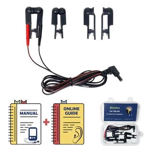 lot 40884 image: TENS Ear Clips for Vagus Nerve Stimulation, Dual Silicone Electrodes