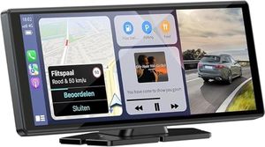 lot 40888 image: $$$CRROPDA 6.86 Wireless Carplay Screen,Portable Android Auto Touchscreen with 4K Dash Cam,1080P Backup Camera,GPS Navigation,Bluetooth,AirPlay, Mirror Cast,Siri, Black - Retail $111.71