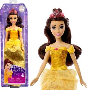 lot 40890 image: Mattel Disney Princess Toys, Belle Fashion Doll, Sparkling Look with Tiara Accessory, Inspired by the Beauty & the Beast Movie