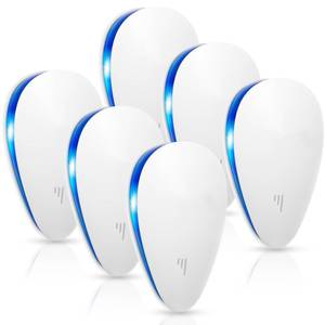 lot 40895 image: Jahy2Tech Ultrasonic Pest Repeller,6 Pack Rat Repeller Ultrasonic Electronic Mouse Repeller Devices,Pest Defense Device,Plug in Bug Repellent for Mosquito Mice Roach Pest Control,White