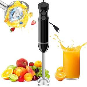 lot 40913 image: Bonsenkitchen Hand Blender, Immersion Blender with 2 Mixing Speed, Electric Handheld Blender Portable Stick Mixer with Stainless Steel Blades for Soup, Smoothie, Puree, Baby Food