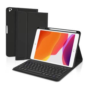 lot 40929 image: BOBOLEE 9th Generation Keyboard Case for iPad 10.2 Inch 8th 7th (202120202019) - Pro 10.5 inch Air 3rd 2017 2019, Wireless Detachable Removable Magnetic Cover Shell with Pen Holder, Black