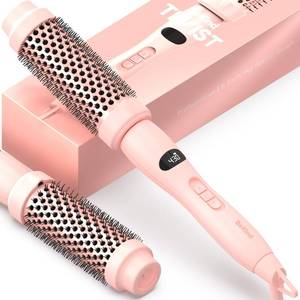lot 40933 image: Bekind Twist Pro Thermal Brush - 1.5 Inch Versatile Heated Round Hot Air Brush, Effortless Blowout Curling Hair Styling Tools, Negative Ion Blow Out Hot Round Brush, 20s Fast Heats (Peach)