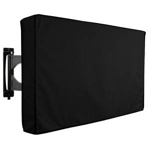 lot 40959 image: KHOMO GEAR Outdoor TV Cover - Panther Series - Universal Weatherproof Protector for 60-65 Inch TV - Fits Most Mounts & Brackets, Black