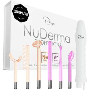 lot 40961 image: $$$NuDerma Professional Skin Therapy Wand - Portable Skin Therapy Machine with 6 Neon & Argon Wands � Boost Your Skin � Clear Firm & Tighten - Retail $100.03