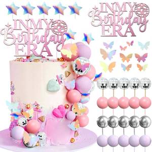 lot 40982 image: LaVenty In My Birthday Era Cake Decoration Party Decorations Birthday Girls Theme Photo Backdrop Era Party Music Fans Lover Party Supplies