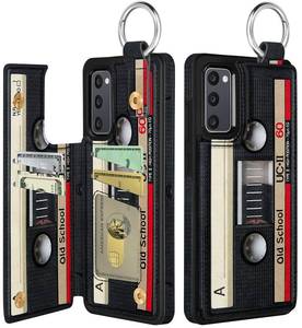 lot 41002 image: Shorogyt for Samsung S20 FE Wallet Case with Card Holder - Cute Designer CD Tape Pattern Kickstand Magnetic Clasp Back Flip Folio Leather Phone Cases for Women Men Girls for Galaxy S20 FE
