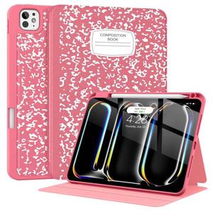 lot 41021 image: Supveco Case for iPad Pro 11 Inch (M4) 2024 with Pencil Holder-Support Apple Pencil ChargingAuto WakeSleep,Premium Folio Stand Case with Slim Soft TPU Back Cover for iPad Pro 11 Inch-Watermelon