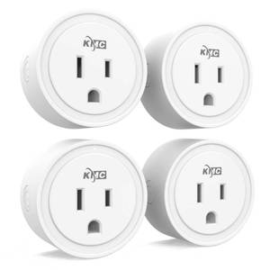 lot 41073 image: KMC Smart Plug Mini 4-Pack, Wi-Fi Outlets for Smart Home, Remote Control Lights and Devices from Anywhere, No Hub Required, ETL Certified, Works with Alexa and Google Home