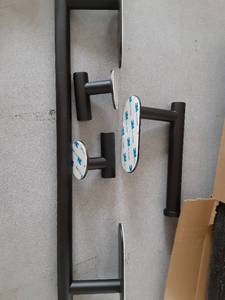 lot 41083 image: Steel Black Bathroom Hardware,Towel Holder, Toilet Paper Holder