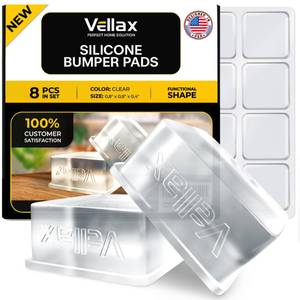 lot 41086 image: Wall Protector - Clear Silicone Feet for Electronics, Furniture, Appliances - Non-Slip Surface Protectors - Anti-Vibration Feet for Speakers. Self-Adhesive. Easy to use - 8 Pieces