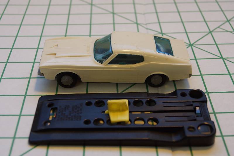 lot 388 image: Proctor & Gamble Plastic Funmate Go Car 70s Mustang Mach 1 and Launcher