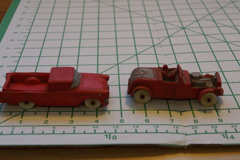 lot 386 image: 2 Vintage Toy Cars-  Rat Rod and Pickup