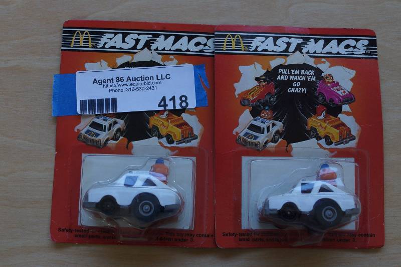 lot 418 image: McDONALDS  1985  FAST MACS  Lot of 2