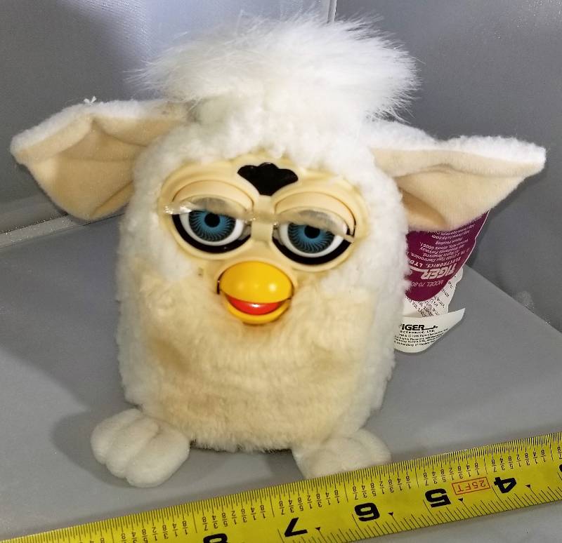 lot 309 image: Vintage Furby- White and Fuzzy