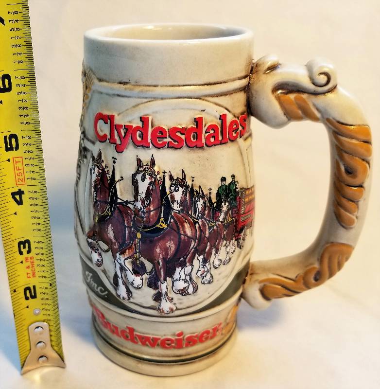 lot 372 image: Budweiser Beer Stein- Clydesdale Horses