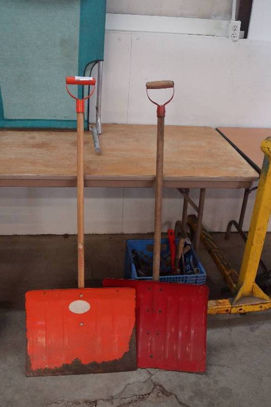 lot 46 image: Metal  and Wood Snow Shovels- 2