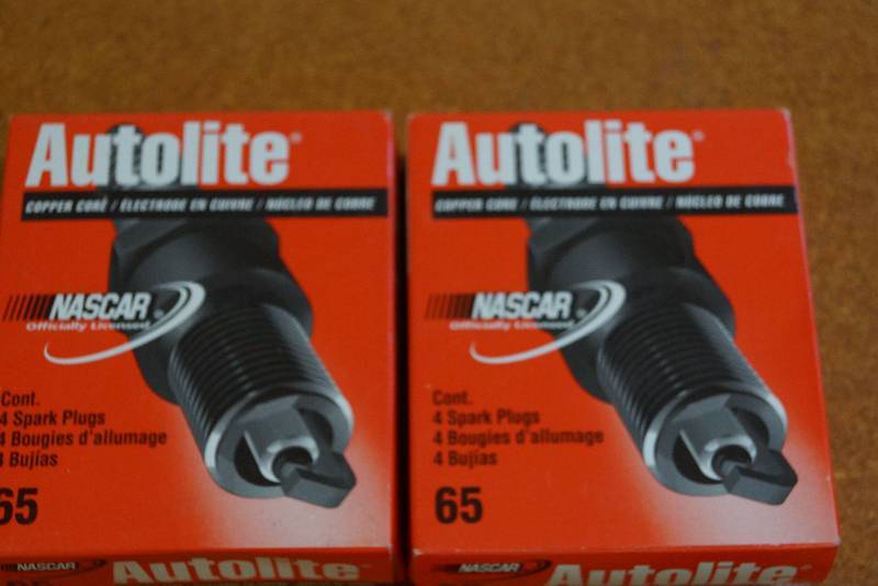 lot 57 image: Autolite Spark Plugs #65- 2 Boxes- 4 Per