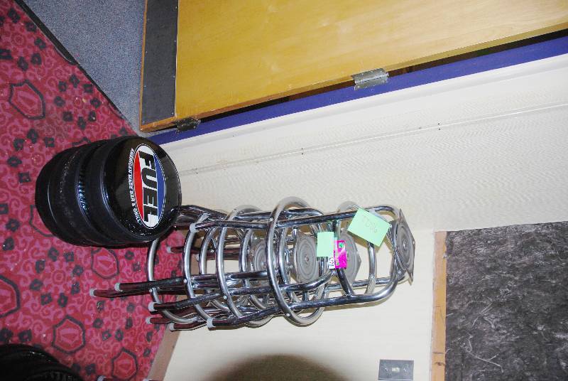 lot 5728 image: 4 Fuel Bar Height Stools w 3 padded Seat