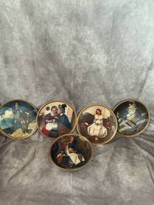 lot 48062 image: Set of 5 Norman Rockwell Collector Plates