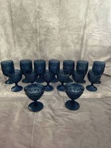 lot 48074 image: Blue Glassware