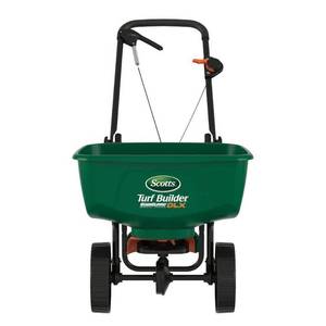 lot 48095 image: Scotts Turf Builder EdgeGuard DLX Broadcast Spreader for Grass Seed Fertilizer Salt and Ice Melt