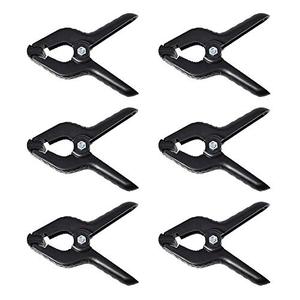 lot 22350 image: SLOW DOLPHIN Heavy Duty Spring Clamps Clip 4.5 Inch for MuslinPaper Photo Studio Backdrops Background-6 Pack(Black)