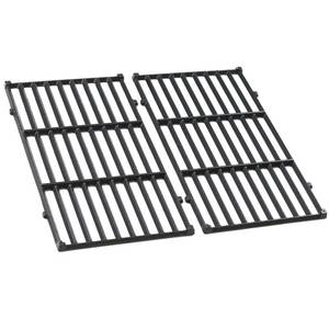 lot 22369 image: 17.5 Inch 7637 Cooking Grates for Weber Spirit & Spirit II 200 Series Spirit E210 Spirit E220 Spirit S210 S220 with Front Control, Cast Iron Grates Replacement Parts for Weber Spirit 2 Burner E-210