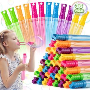 lot 22374 image: Jumlys 36 Pack Big Bubble Wands Bulk in 6 Colors, Bulk Party Favors for Kids, Ideal for Easter, Summer, Halloween, Valentine, School Classroom Prizes for Boys & Girls, Ideal Goodies Bags Stuffers